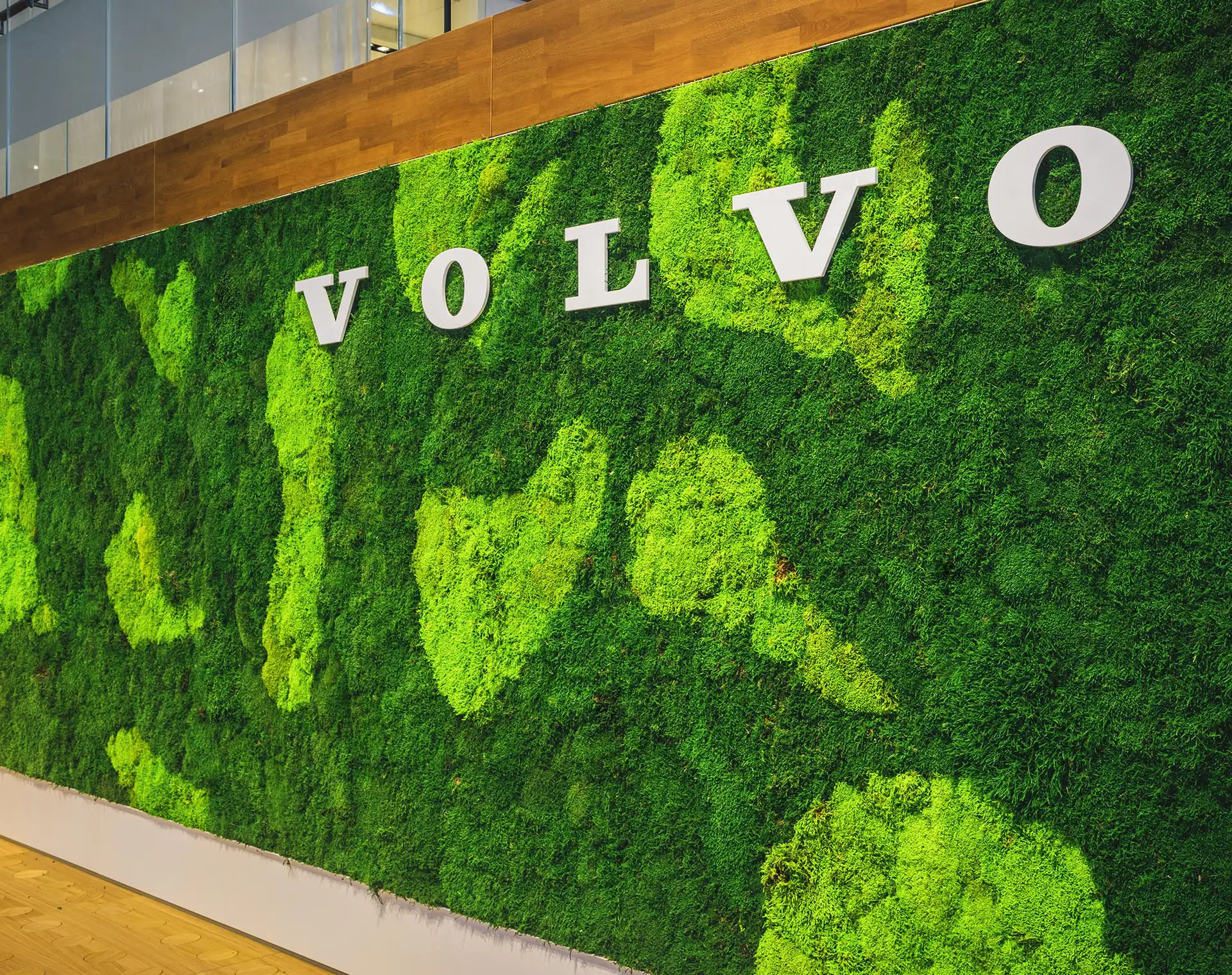 Waldmooswand auf dem Volvo Messestand